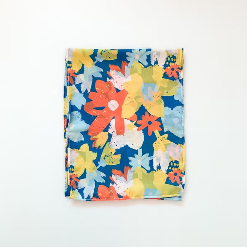 絲巾 15x87cm 夏花 | 印花絲巾 輕薄雪紡絲巾 交換禮物