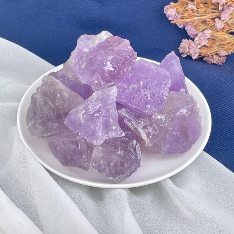 【MU工坊】淺紫水晶擴香石/水晶擴香燈/碎石/室內香薰/淨化小夜燈
