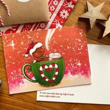 It's hot chocolate time postcard