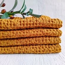 Bathroom hand towel, Linen bath towel, Organic bath towels, Waffle towel
