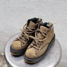 Dr. Martens 灰綠卡 真皮牛皮革 厚底靴馬汀鞋馬丁靴子中筒機車靴