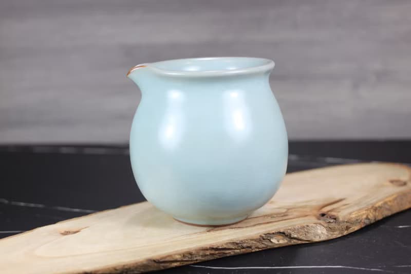 【母親節禮物】360~400ml 汝窯無把 手拉坯 咖啡下壺 茶海 公道杯
