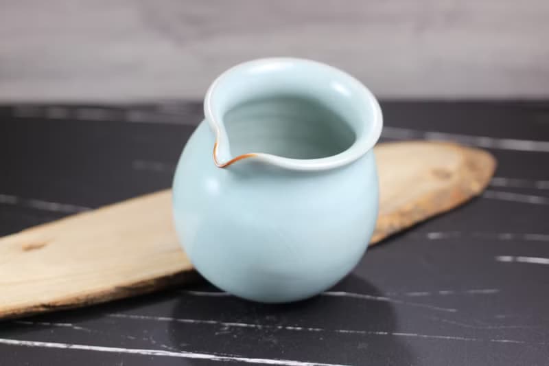 【母親節禮物】360~400ml 汝窯無把 手拉坯 咖啡下壺 茶海 公道杯