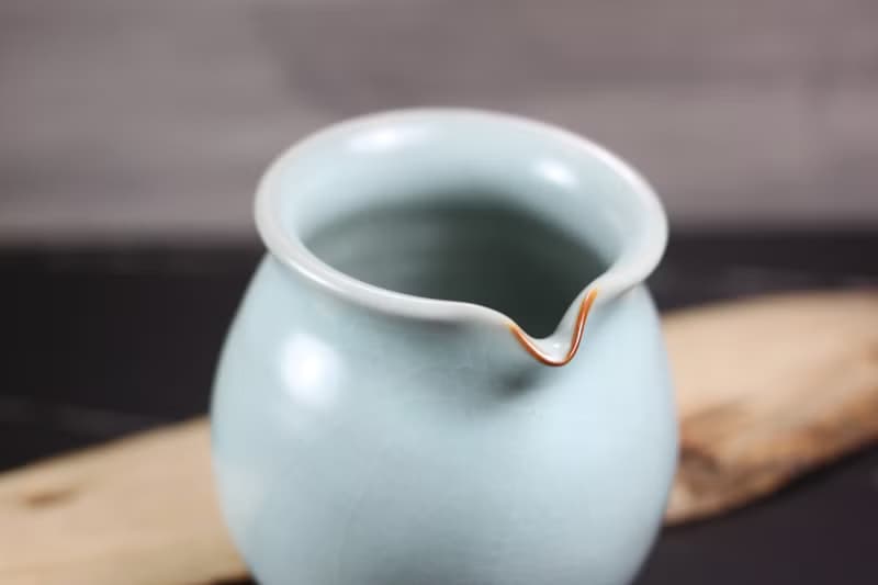 【母親節禮物】360~400ml 汝窯無把 手拉坯 咖啡下壺 茶海 公道杯