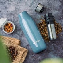 01LIV x wbottle 500ml不銹鋼雙層真空茶滤防漏保溫瓶環保杯灰色