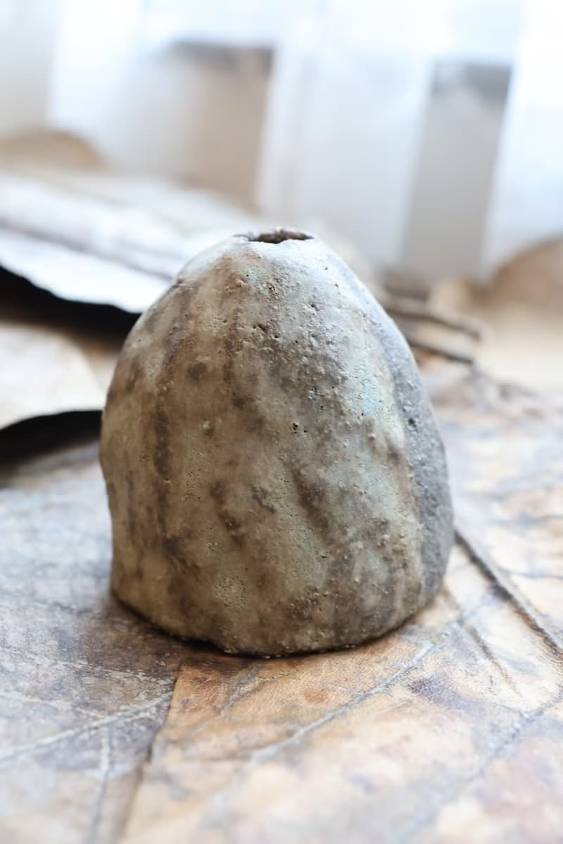 【喬遷禮物】風的皺折No9擴香手捏花器侘寂風雕塑擺件收藝術作品