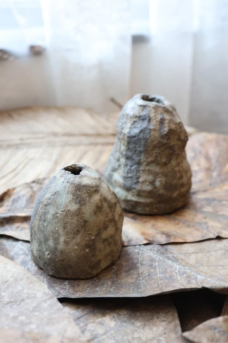 【喬遷禮物】風的皺折No9擴香手捏花器侘寂風雕塑擺件收藝術作品