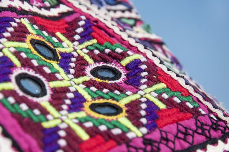 手工刺繡斜背包 民族風包 側背包 肩背包 手工包 刺繡包-古布boro
