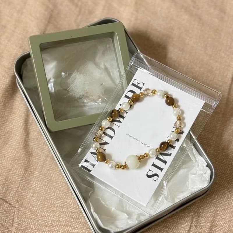 Mimis設計款 琥珀珍影  母乳水晶手鍊
