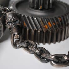 元堡製銀/手作銀飾/脊骨系列/手鍊/忿骷髏粗手鏈