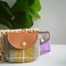 harris tweed粗花呢迷你耳機包鑰匙硬幣收納卡包口紅紙巾小零錢包