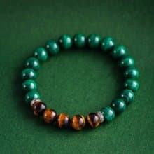 孔雀石虎眼石手鍊