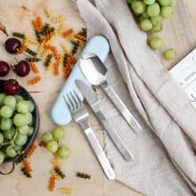 美國HYDY不鏽鋼餐具組 (湯匙+叉子+餐刀) | 附贈收納套-積雲