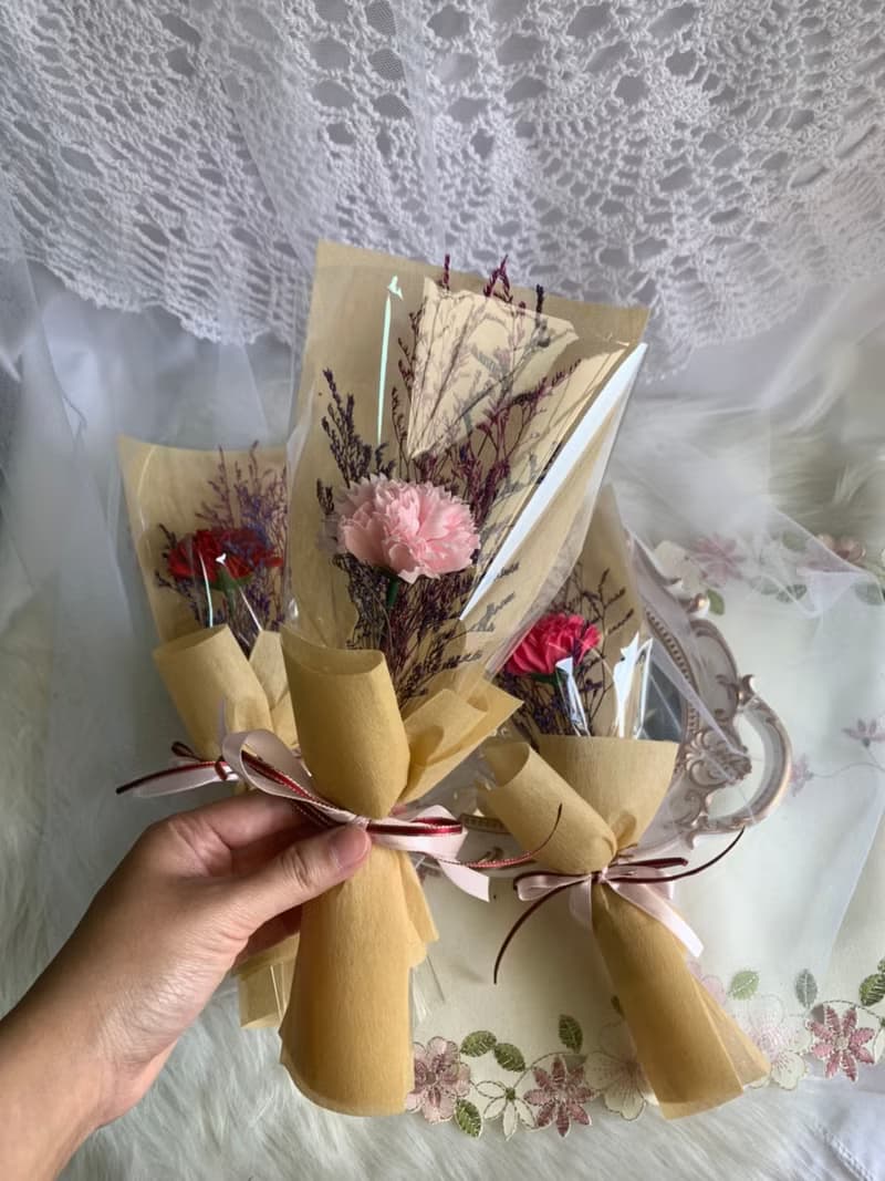 香皂康乃馨花束 單枝花束 母親節花束