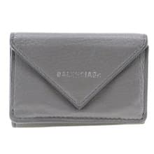 【日本直送】バレンシアガ BALENCIAGA ペーパーウォレット 三つ折り財布 カーフ ユニセックス【中古】