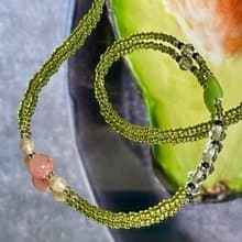 Fruit & Vegetable Collection - 002 Avocado Gemstone Necklace