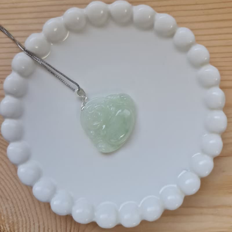 細糯果綠滿色彌勒佛 |天然緬甸玉A貨翡翠