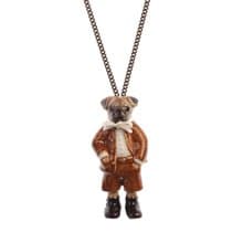 AndMary 手繪瓷項鍊-巴哥先生 禮盒包裝 Mr. Pug Necklace