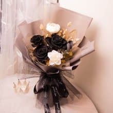 【韓系】個性黑玫瑰乾燥花 永生花花束 大花束 / 生日 告白 女友