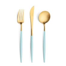 葡萄牙 Cutipol  GOA   蒂芬妮金 主餐三件組(刀叉匙)