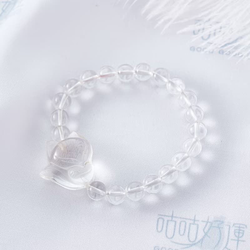 白水晶狐仙手鍊(含開光)淨化身心、招貴人、避邪、提升正能量