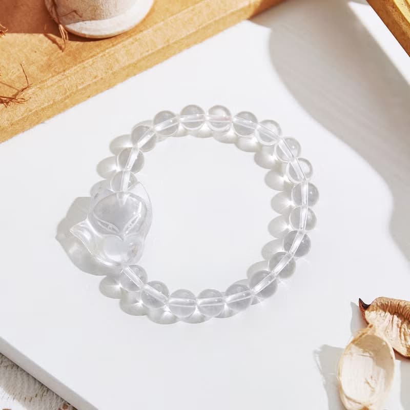 白水晶狐仙手鍊(含開光)淨化身心、招貴人、避邪、提升正能量