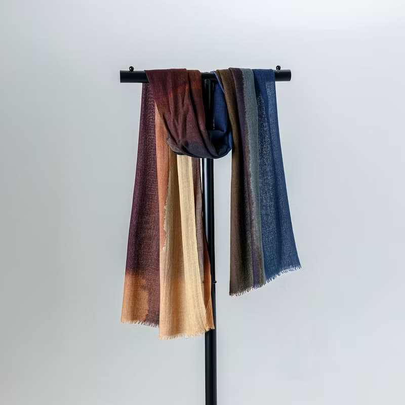 天漠之境異色毛料圍巾