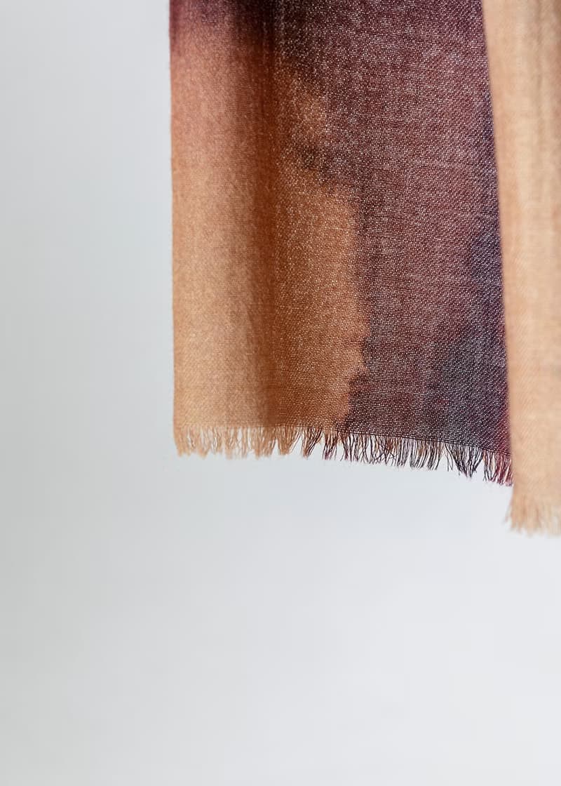 天漠之境異色毛料圍巾