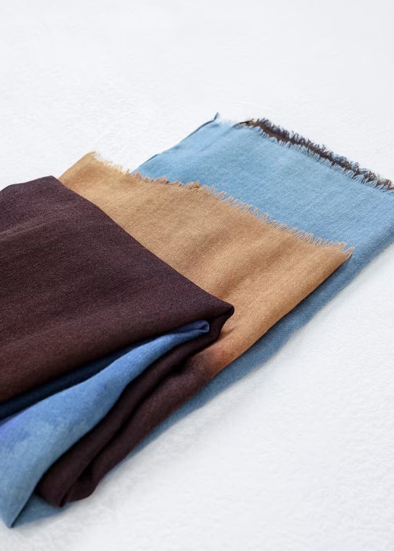 天漠之境異色毛料圍巾