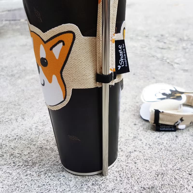 法鬥 3毛色 造型隨行飲料杯套提袋 飲料提袋