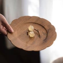 含葩丸盆 面包盤 茶盤 緬甸柚木原木