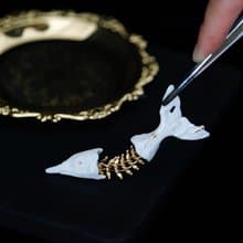 魚骨魚 - 新品獨特個性超酷大衣陶瓷胸針