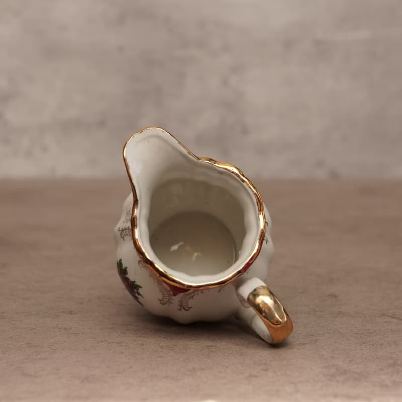 義大利Veritable紫玫瑰蕾絲金紋雙人茶具組/茶杯組/咖啡杯組/老件