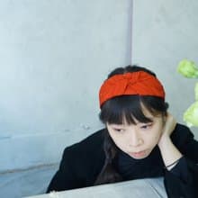 和服改製手工髮箍-Geisha藝伎-橘-扭結款-情人節禮物