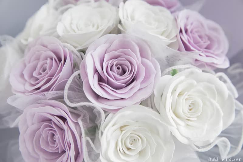 紫玫瑰花束/香皂花花束/生日花束/情人節花束/告白花束/女友花束