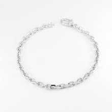 FREYA 4mm十字手鍊-925純銀手鍊 可碰水 不過敏 男女款手鍊 對鍊