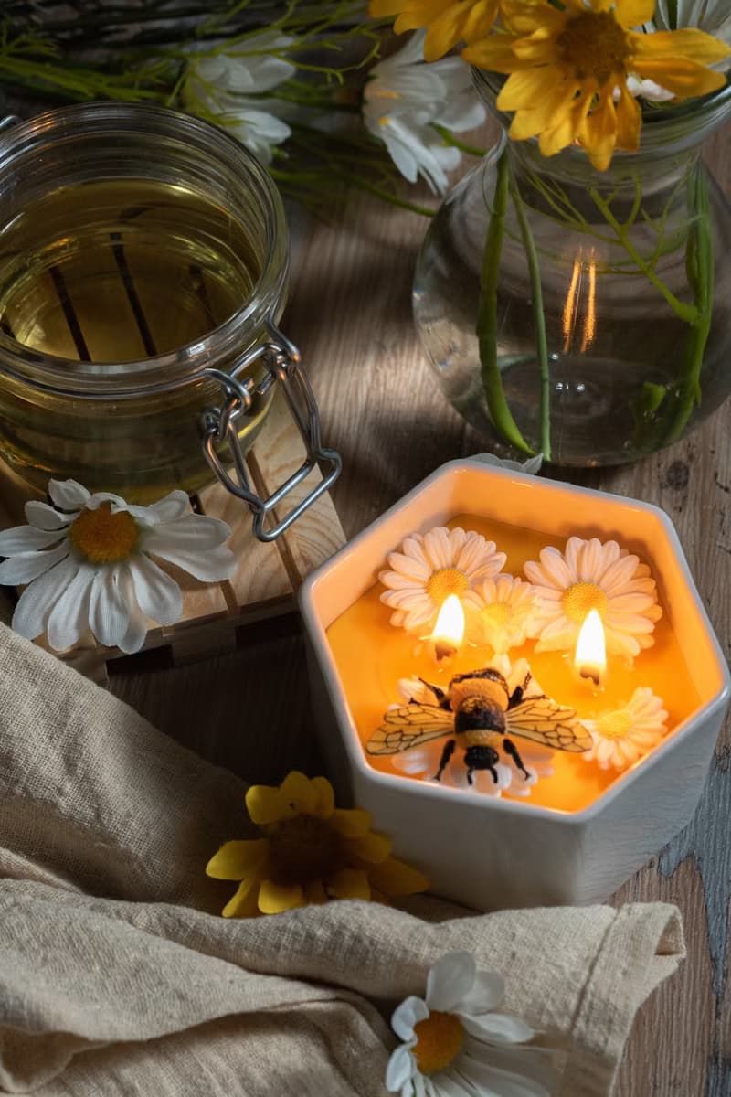秘蜜花叢 • 瑪格麗特花碗蠟燭
