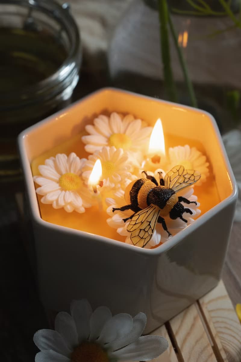 秘蜜花叢 • 瑪格麗特花碗蠟燭