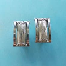 Vintage Jewelry 西洋古董飾品 銀色調 個性 立體 夾式耳環