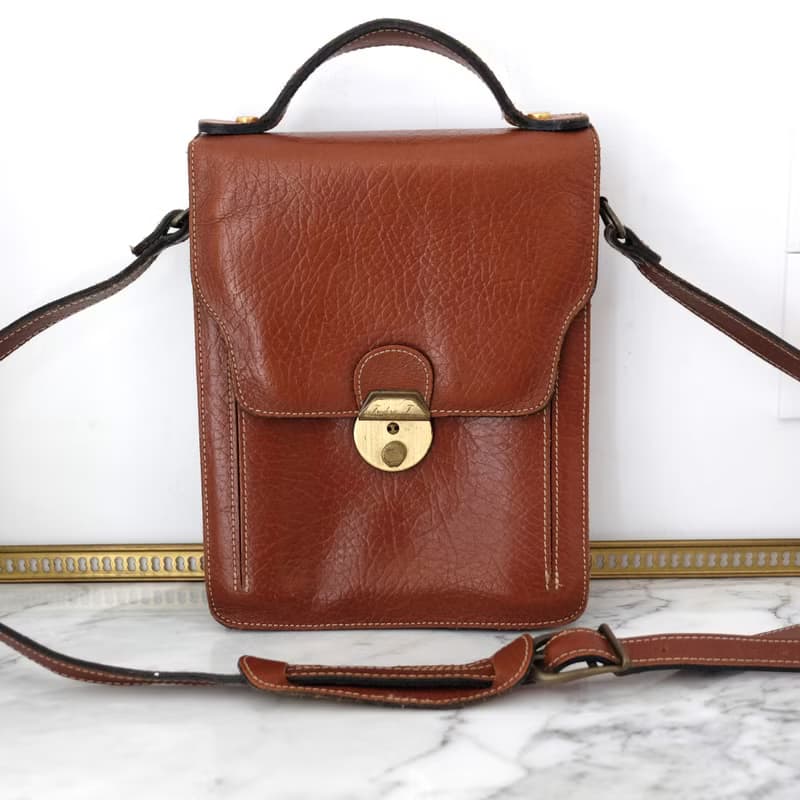 法國復古 Frederic J 真皮小公事包