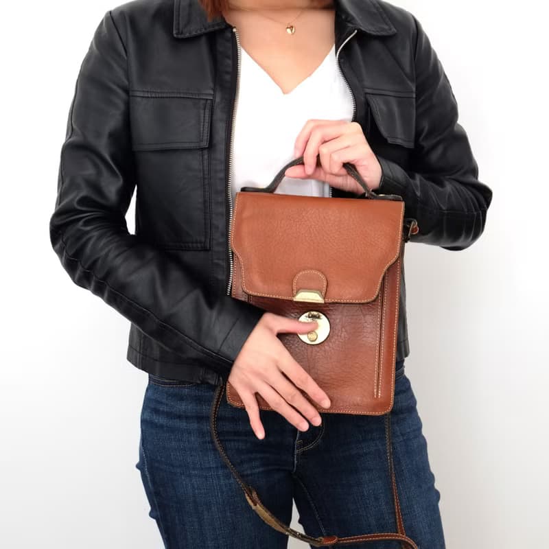 法國復古 Frederic J 真皮小公事包