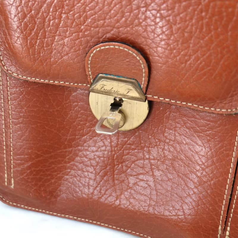 法國復古 Frederic J 真皮小公事包