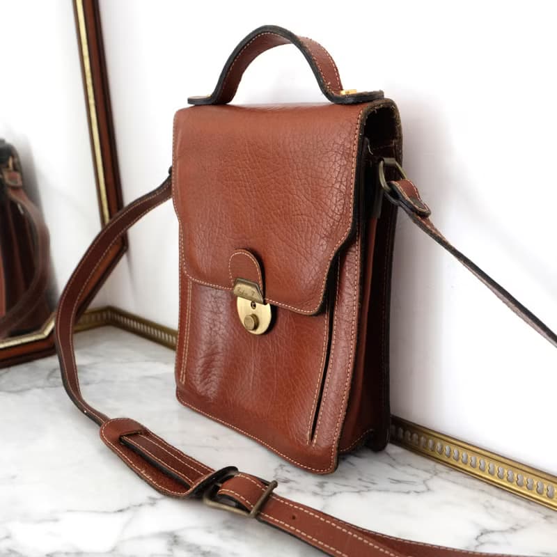 法國復古 Frederic J 真皮小公事包