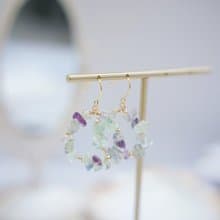 淺草花落 - 螢石耳環