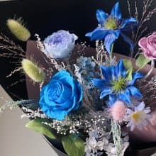 日系鐵線蓮花束。情人節永生花 / 生日紀念日升遷教師節 表演獻花