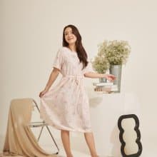 小碎花紋 短袖洋裝 - AIM ORN : 06