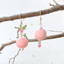 不對稱情人節 施華洛世奇水晶耳環 可改耳夾