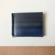 植鞣革鈔票夾_6卡層_灰藍漸層薰衣草紫