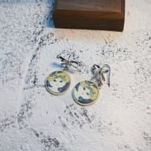 猫小姐趣味耳環耳飾小猫頭像聖誕交換禮物