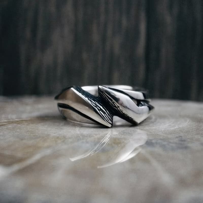 能神系列【宙斯雷電】925純銀戒指 (希臘神話/閃電)可當對戒尾戒